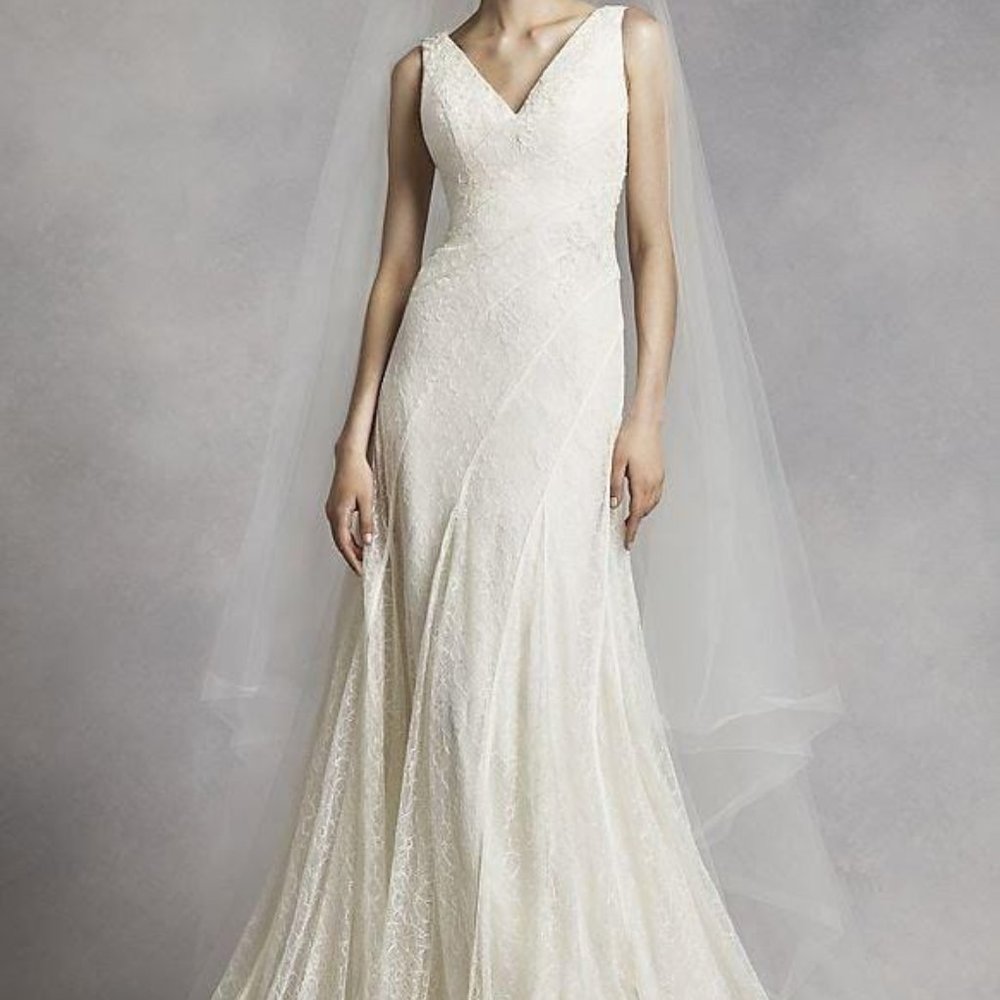 Floral Detailed Wedding Dress